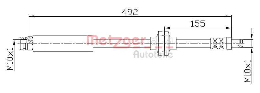 Тормозной шланг задний Polcar PHB642 цена, от 6.99 USD