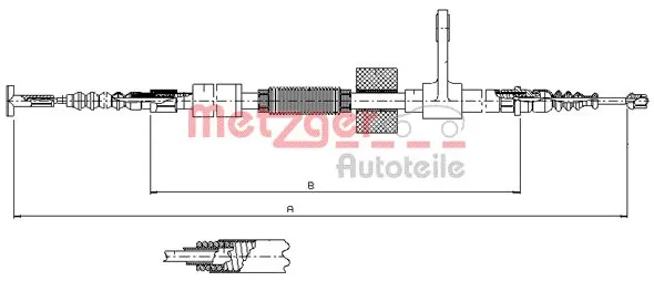 Трос ручного тормоза задний Cavo 1102611 цена, от 12.41 USD