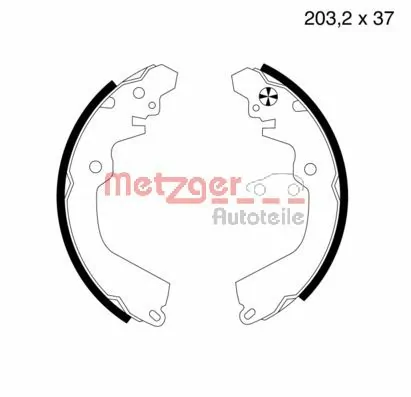 Колодки тормозные задние барабанные METZGER MG569