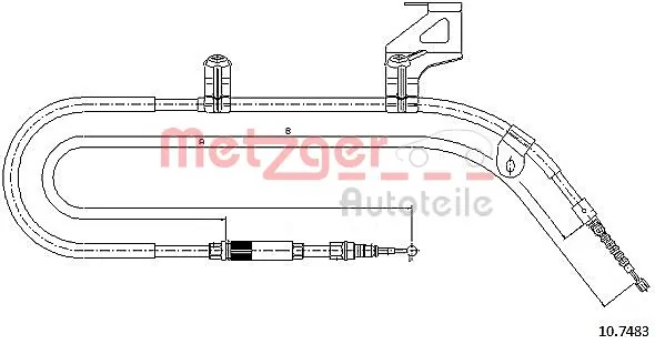 Трос стояночного тормоза задний правый Adriauto AD550285 цена, от 21.65 USD