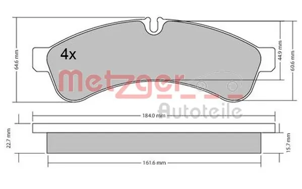 504232980 Iveco Колодки тормозные дисковые комплект