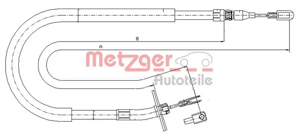 Трос стояночного тормоза задний правый SPC ME18 цена, от 12.83 USD