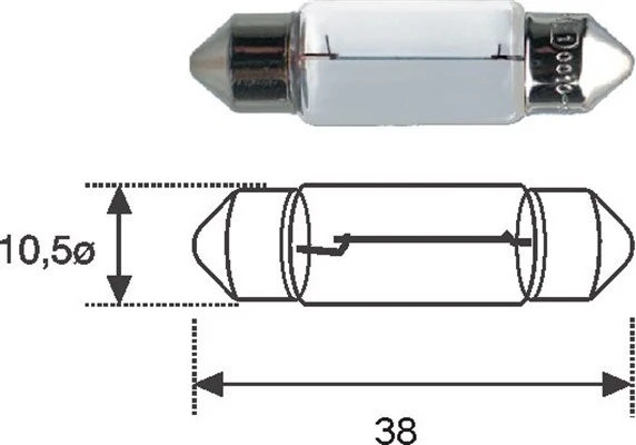 Лампочка освещения салона C5W12V Magneti Marelli