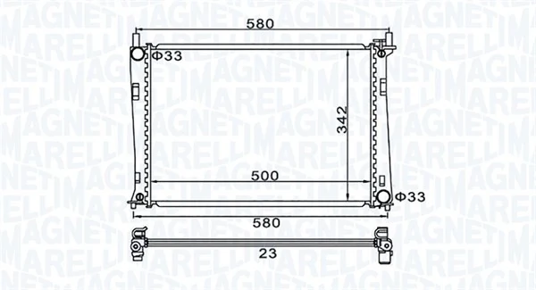 Радиатор охлаждения двигателя Magneti Marelli BM1526 цена, от 50.62 USD