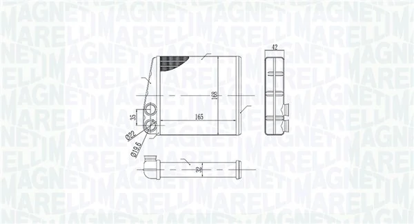 BR440 Magneti Marelli Радиатор отопителя салона