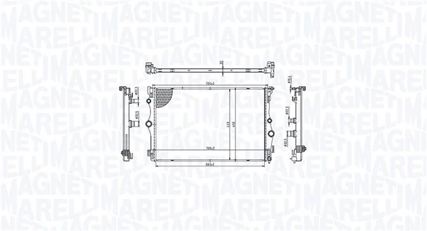 Купить A247500020368 Mercedes Радиатор водяной