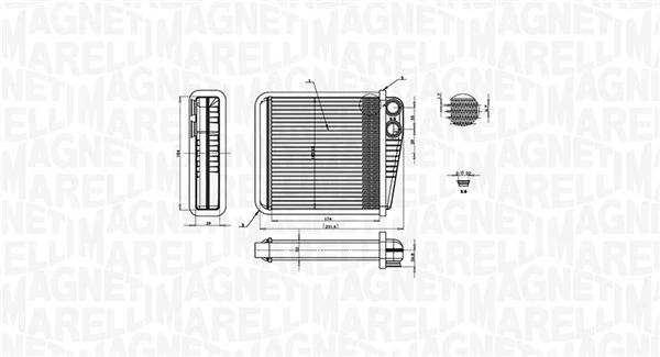 350218423000 Magneti Marelli Радиатор отопителя салона