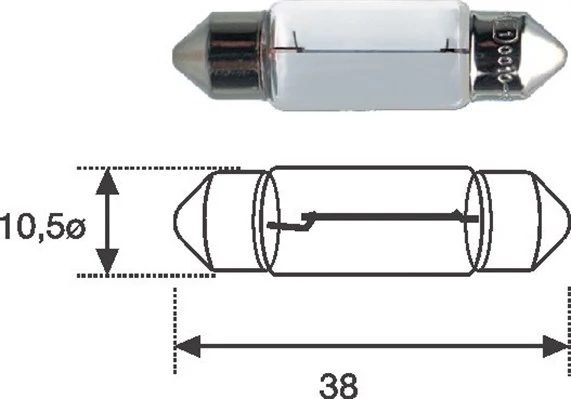 Лампочка плафона освещения салона/кабины Magneti Marelli C10W12V цена, от 0.43 USD
