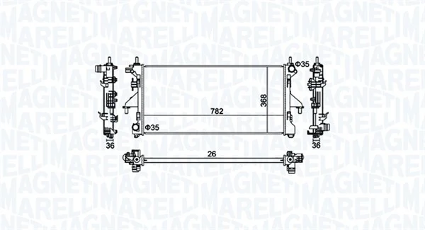 Radiador de esfriamento de motor Citroen Jumper 250