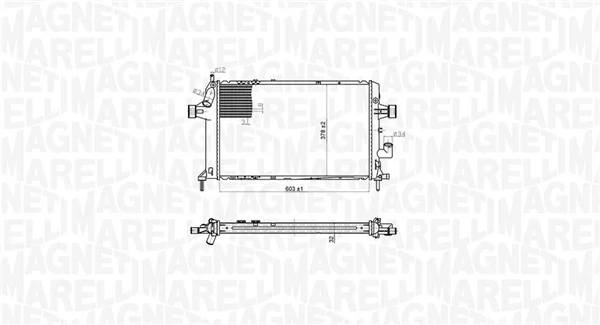 Купить BM1767 Magneti Marelli Радиатор водяной