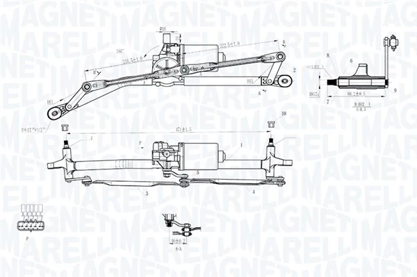 064012005011 Magneti Marelli Трапеция стеклоочистителя