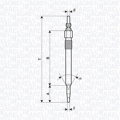 Свечи накала UC71A Magneti Marelli