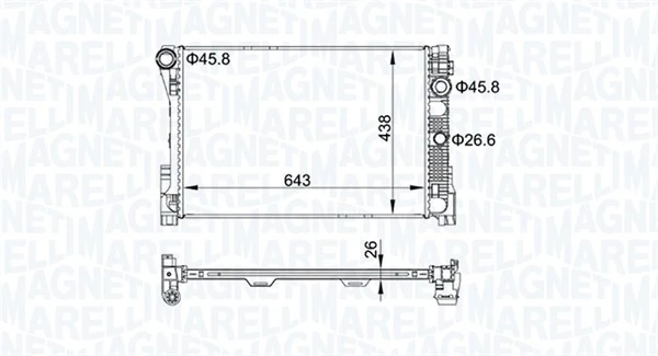 Купить A2045001603 Mercedes Радиатор водяной