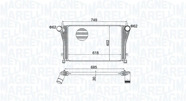 Radiador de intercooler Audi A3 8VS, 8VM