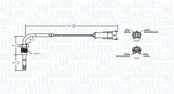 172000207010 Magneti Marelli Датчик температуры в катализаторе
