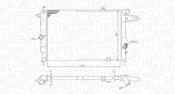 Радиатор BM1898 Magneti Marelli
