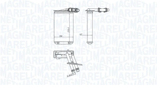 Радиатор печки (отопителя) Magneti Marelli BR445 цена, от 21.35 USD