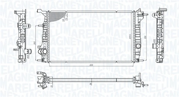 Радиатор охлаждения двигателя Magneti Marelli BM2006 цена, от 117.00 USD