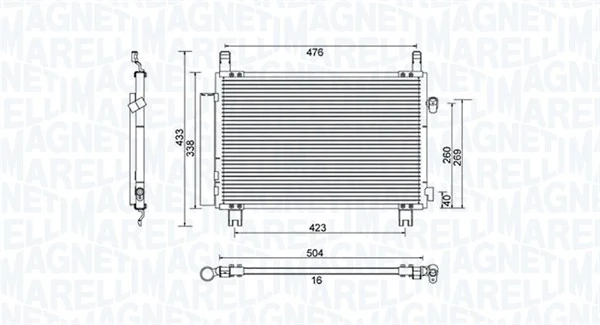 Radiador de aparelho de ar condicionado Toyota Yaris SP90