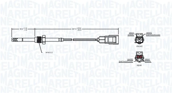 172000067010 Magneti Marelli Датчик температуры отработавших газов (ОГ), перед сажевым фильтром