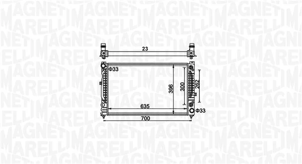 Радиатор охлаждения двигателя Magneti Marelli BM1855 цена, от 64.78 USD