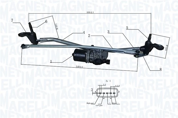 064351758010 Magneti Marelli Трапеция стеклоочистителя