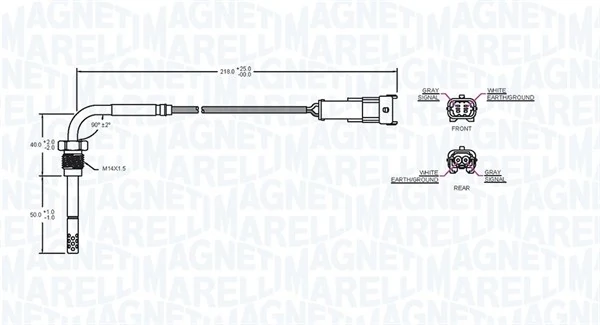 172000193010 Magneti Marelli Датчик температуры отработавших газов (ОГ), перед сажевым фильтром