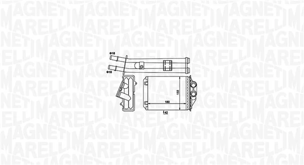 350218491000 Magneti Marelli Радиатор отопителя салона