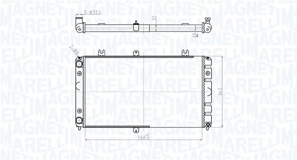 Купить BM1814 Magneti Marelli Радиатор водяной