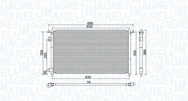 Конденсатор кондиционера Magneti Marelli BC970 цена, от 62.98 USD