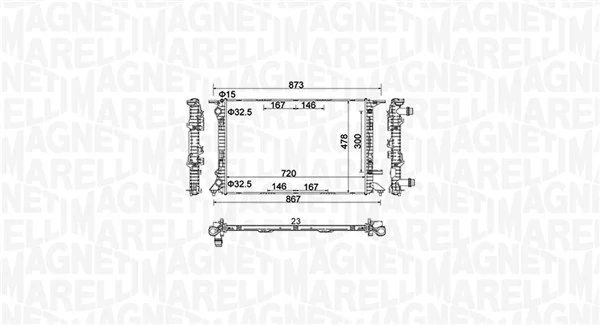 350213152100 Magneti Marelli Радиатор основной