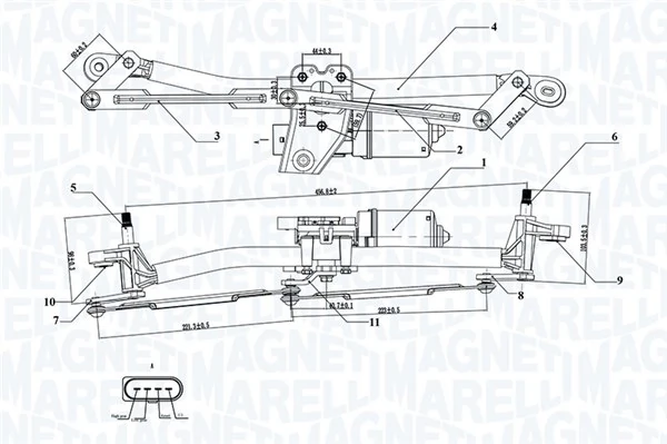Трапеция щеток лобового стекла Fiat/Alfa/Lancia 51727384 цена, от 71.99 USD