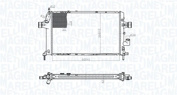 Радиатор охлаждения двигателя Magneti Marelli BM1767 цена, от 77.04 USD