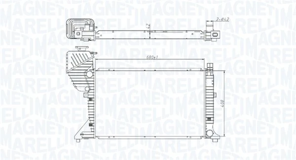 Купить BM1774 Magneti Marelli Радиатор водяной