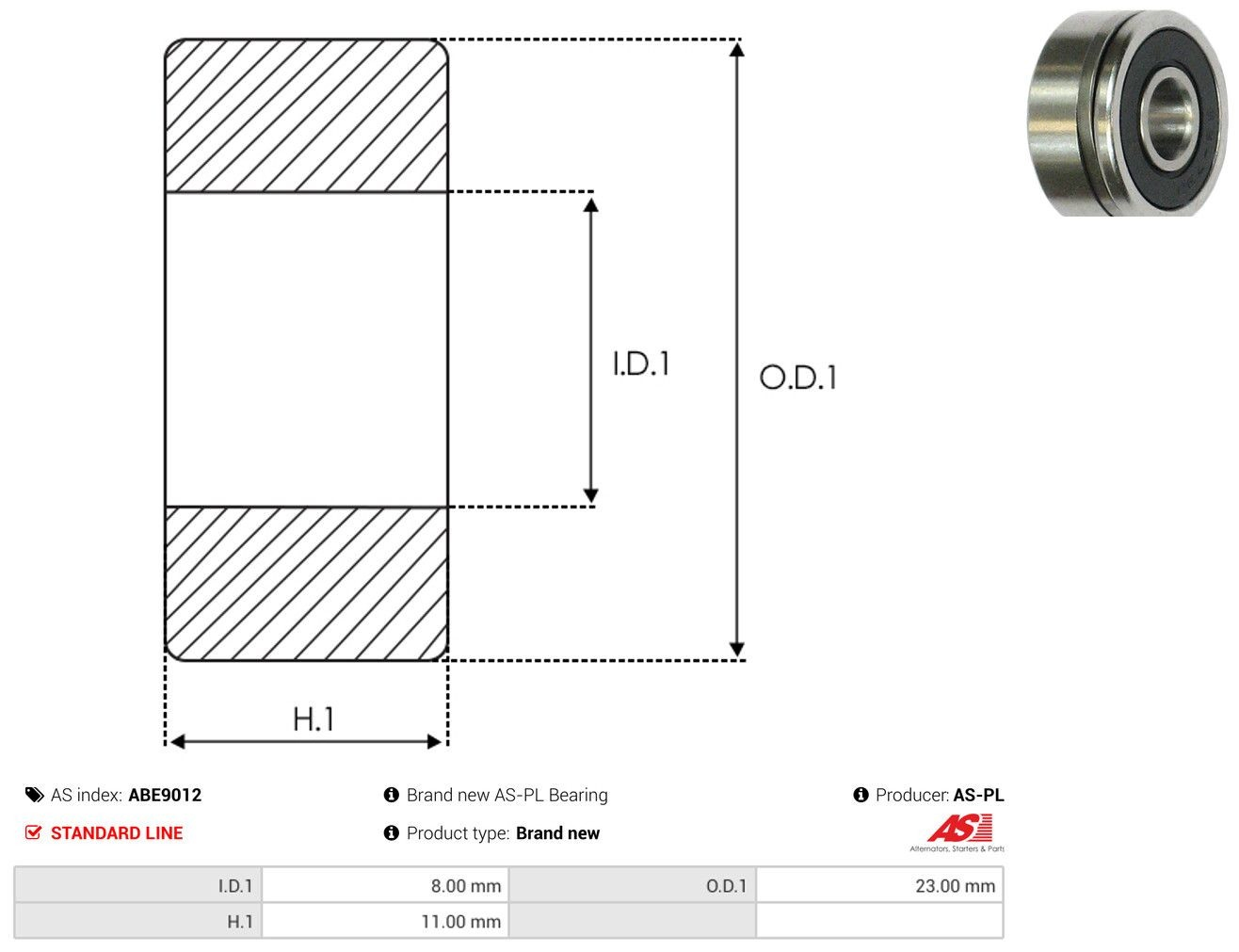 Купить MD611150 Chrysler Подшипники генератора