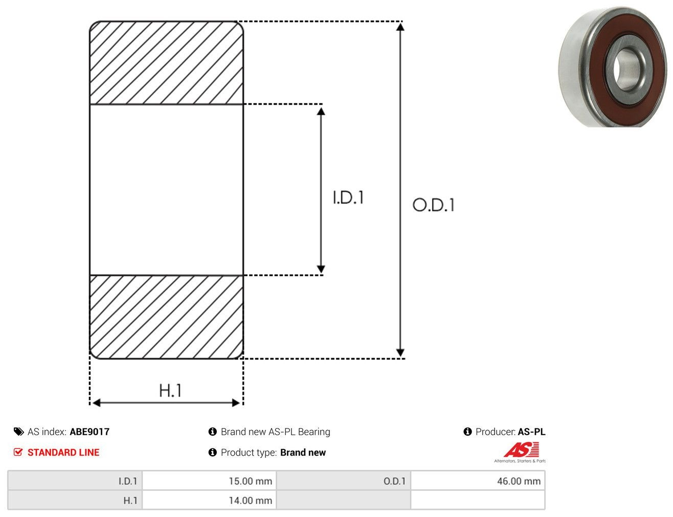 9004C37002 Daihatsu Подшипник для генератора