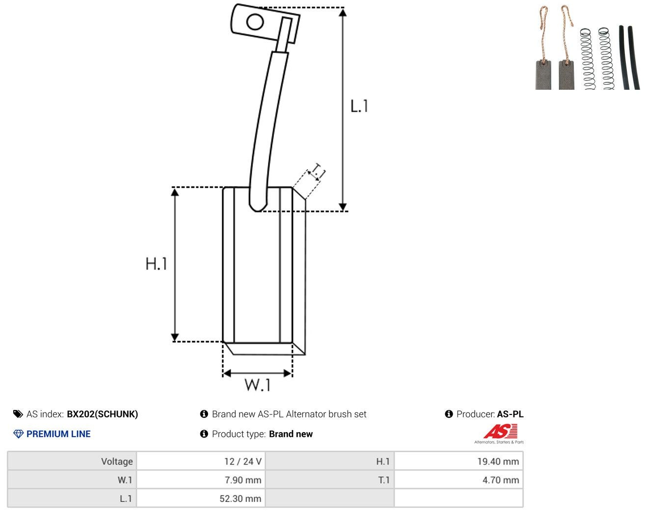 Щетка генератора VAG 049903515A цена, от 1.32 USD