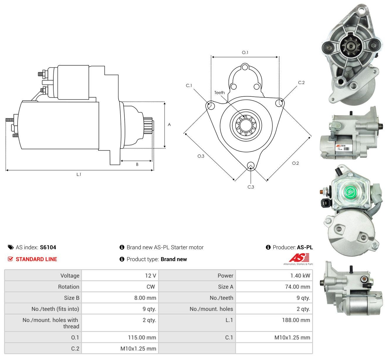 Стартер Toyota 281001513084 цена, от 155.88 USD