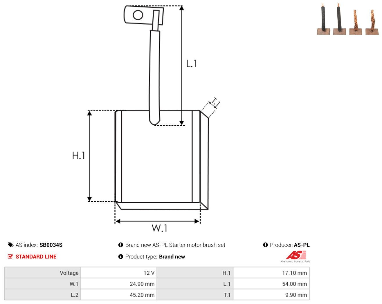 Купить A0001519414 Mercedes Щетки стартера