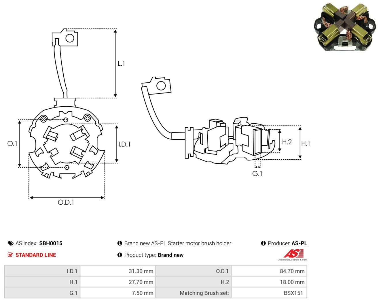 Щеткодержатель стартера Bosch SBH0015 цена, от 17.31 USD