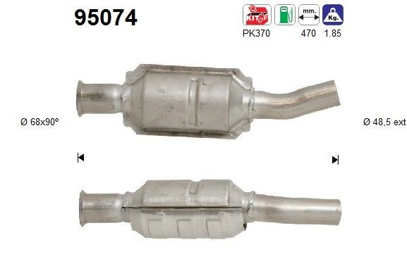 Каталитический нейтрализатор отработавших газов AS/Auto Storm 95074 цена, от 107.33 USD
