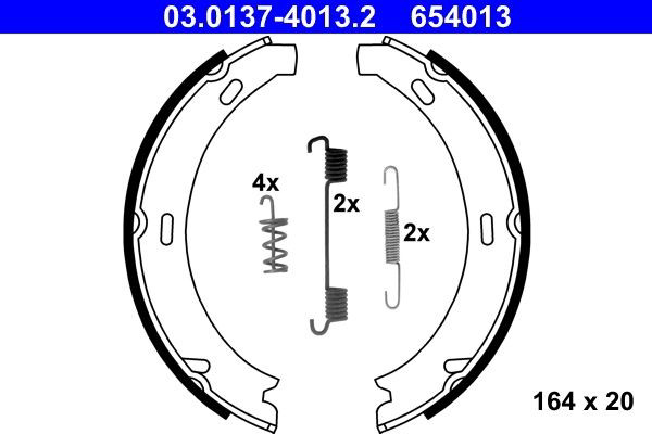 Тормозные колодки стояночного тормоза ATE 03013740132 цена, от 11.49 USD