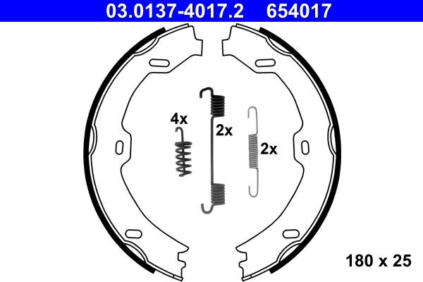 Тормозные колодки стояночного тормоза ATE 03013740172 цена, от 33.23 USD