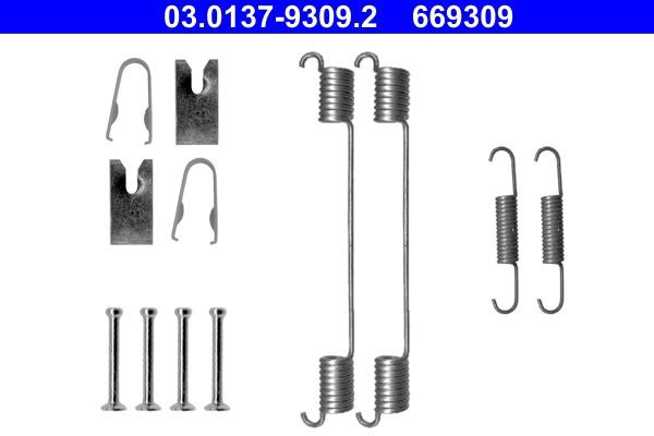 03013793092 ATE Комплект монтажный задних барабанных колодок