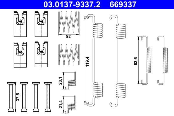 Ремкомплект тормозов задних Autofren D31064A