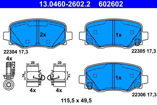 Колодки дисковые  ATE 13046026022 цена, от 33.28 USD