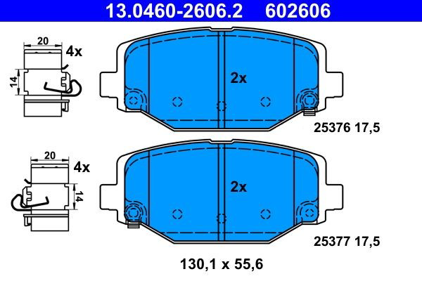Колодки дисковые  ATE 13046026062 цена, от 48.45 USD