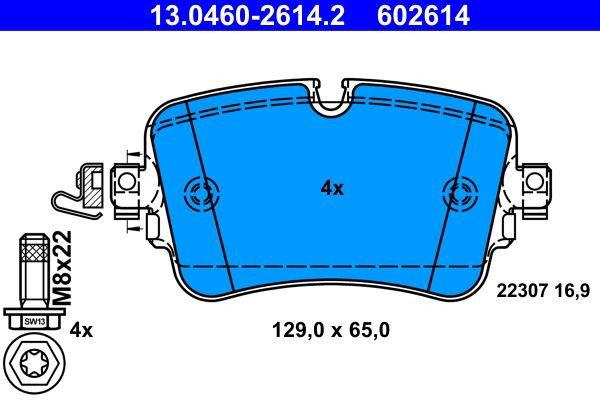 Колодки дисковые  ATE 13046026142 цена, от 104.14 USD