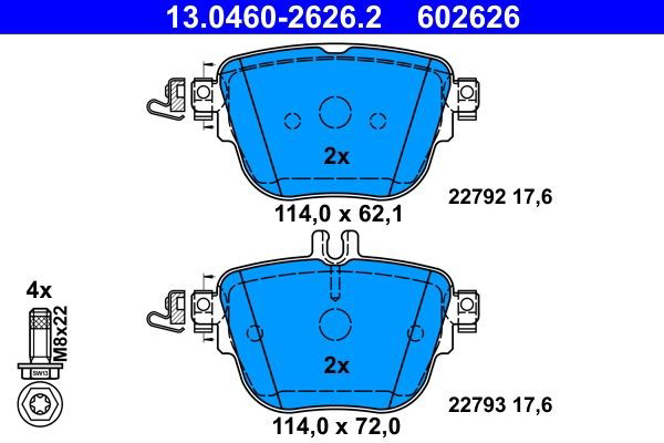 Колодки дисковые  ATE 13046026262 цена, от 76.12 USD