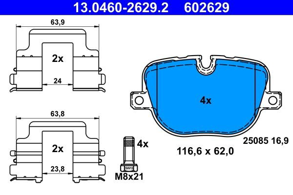 Колодки дисковые  ATE 13046026292 цена, от 73.91 USD